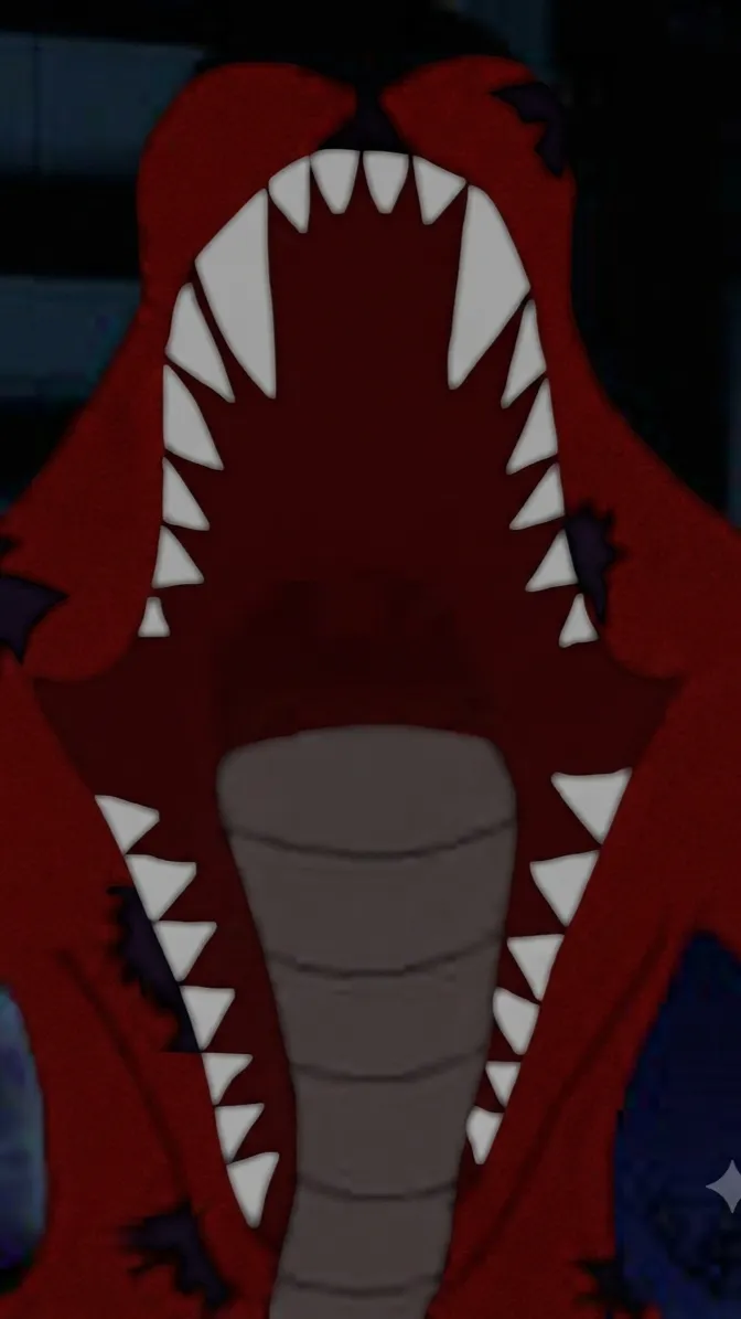 ai character: Nightmare foxy background