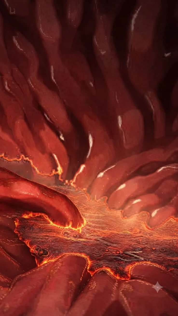 ai character: Satans stomach  background