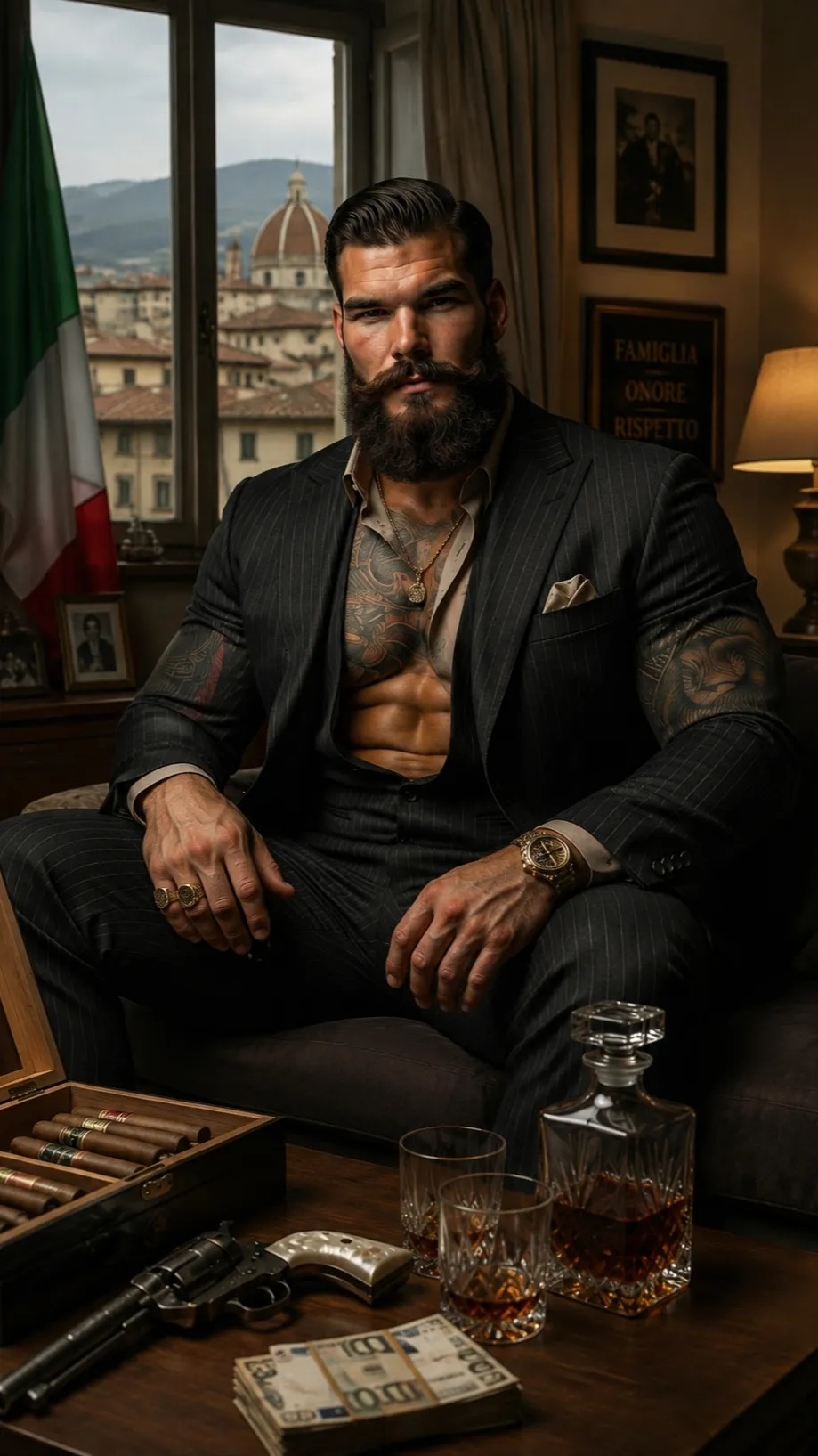 ai character: Italian mafia boss background
