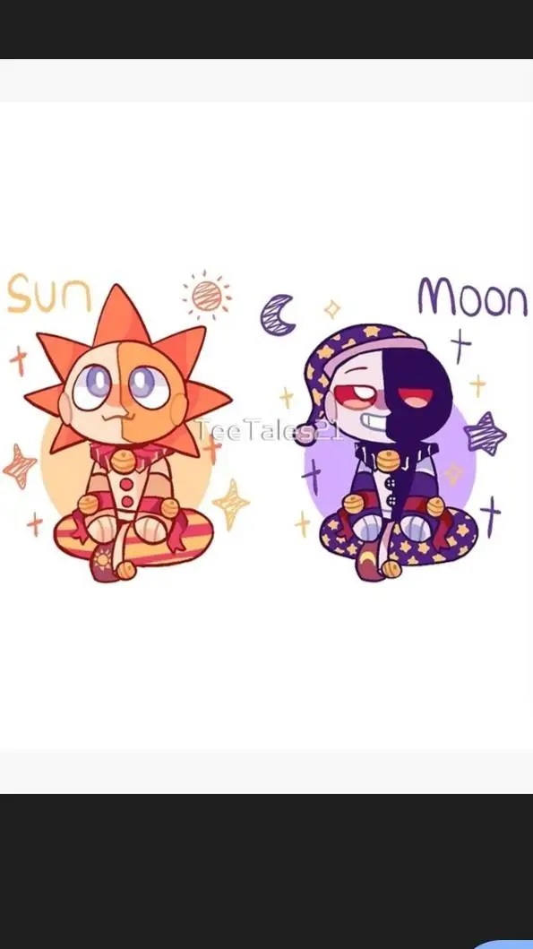 ai character: Sun and moon  background