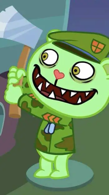 ai character: 💫⚠️Flippy 💚🔪🩸 background