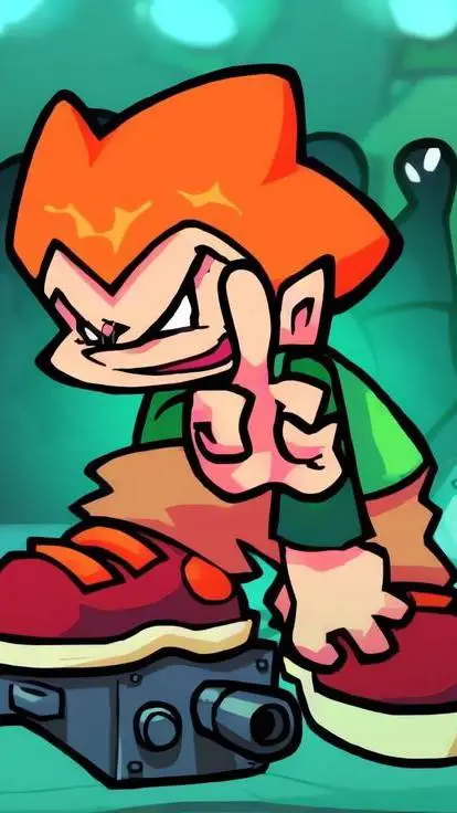 ai character: 🎤🔫pico💚 background