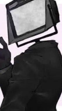 ai character: Large tv man background