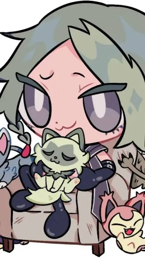 ai character: Loki y sus gatos background