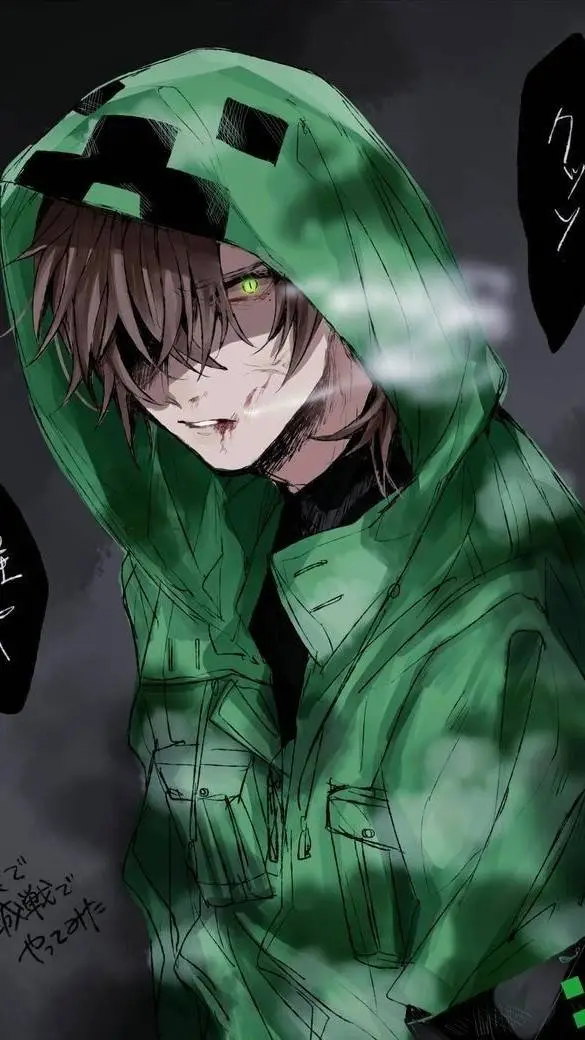 ai character: 🟩CREEPER HUMAN🟩 background
