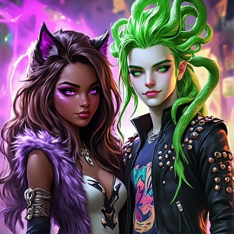 chat with ai character: Clawdeen and Deuce