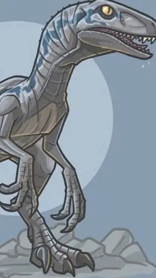 ai character: blue la raptor  background