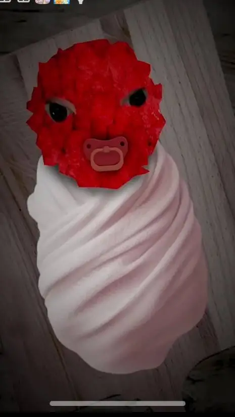 ai character: meat baby:( background