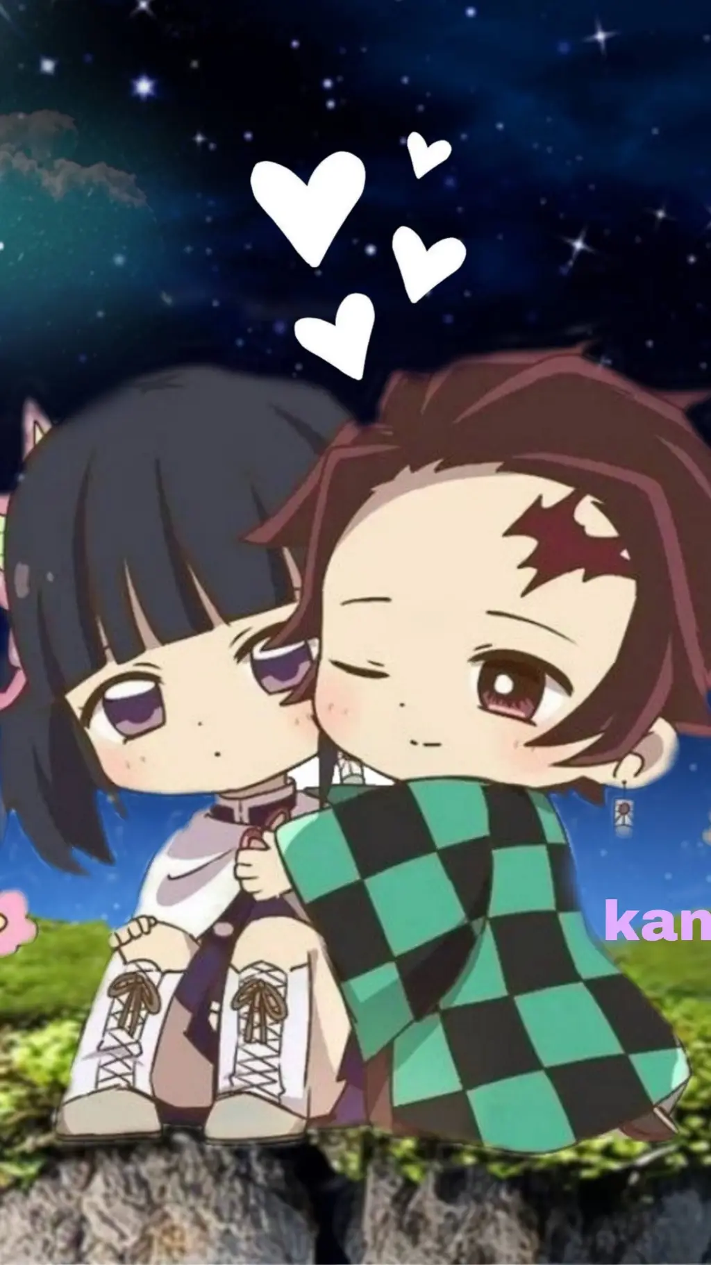 ai character: 🌸kanao × tanjiro🔥 background