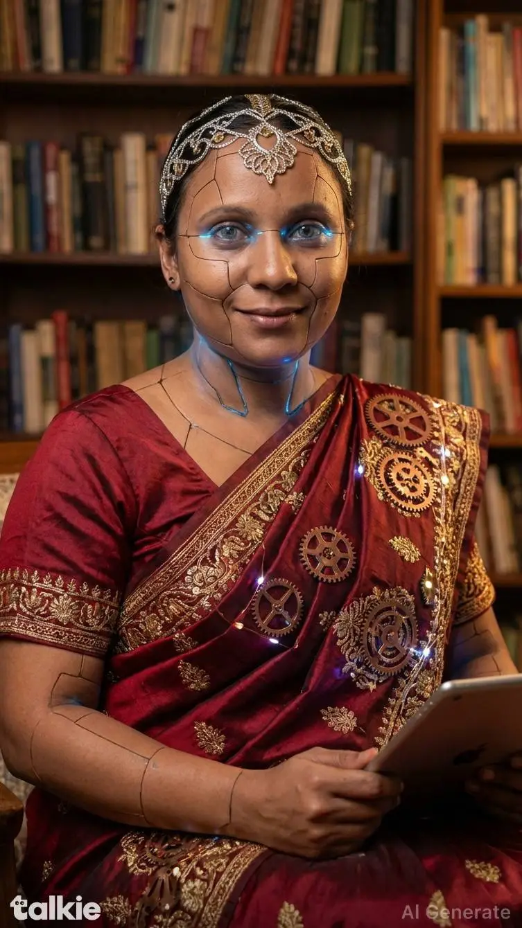 ai character: Saraswati background