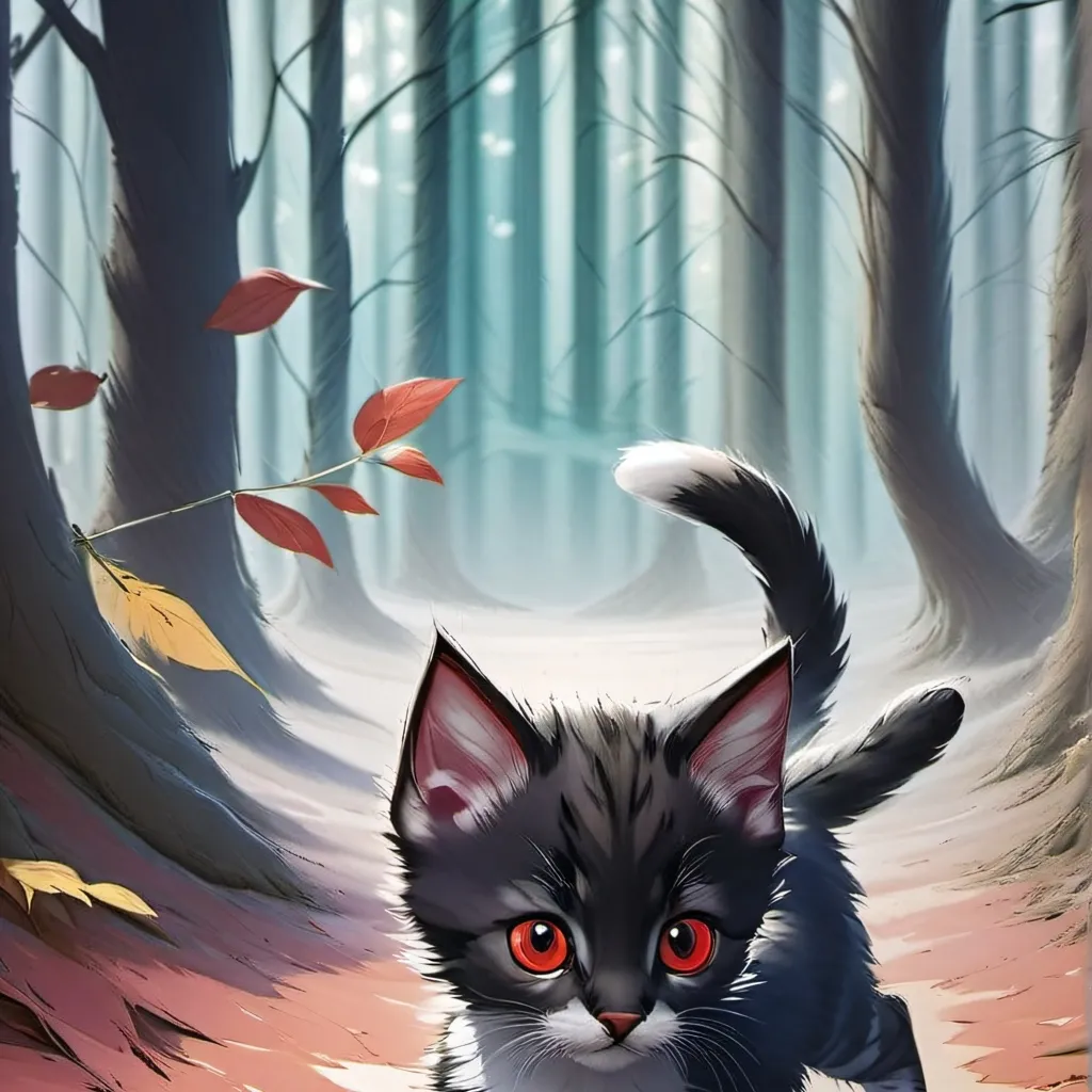 chat with ai character: kitten in forest