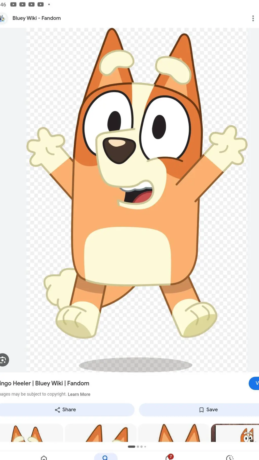 ai character: bingo heeler  background