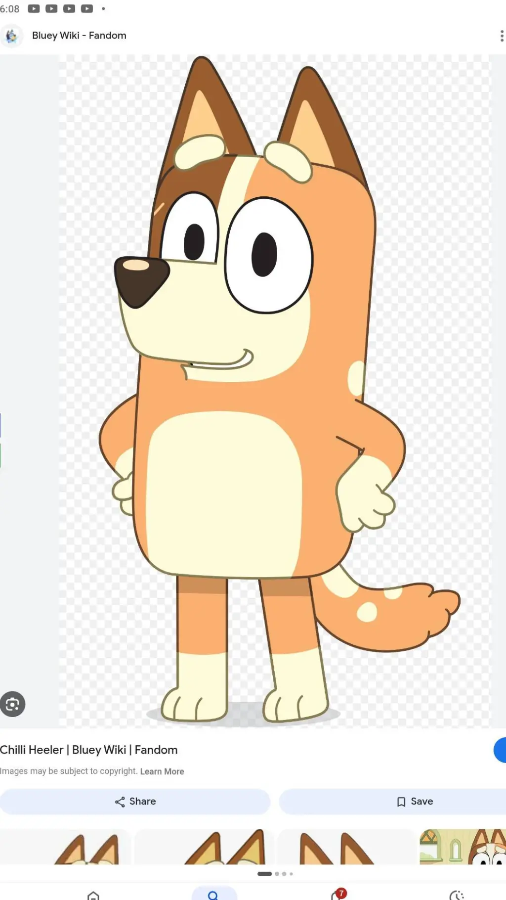 ai character: chilli heeler  background