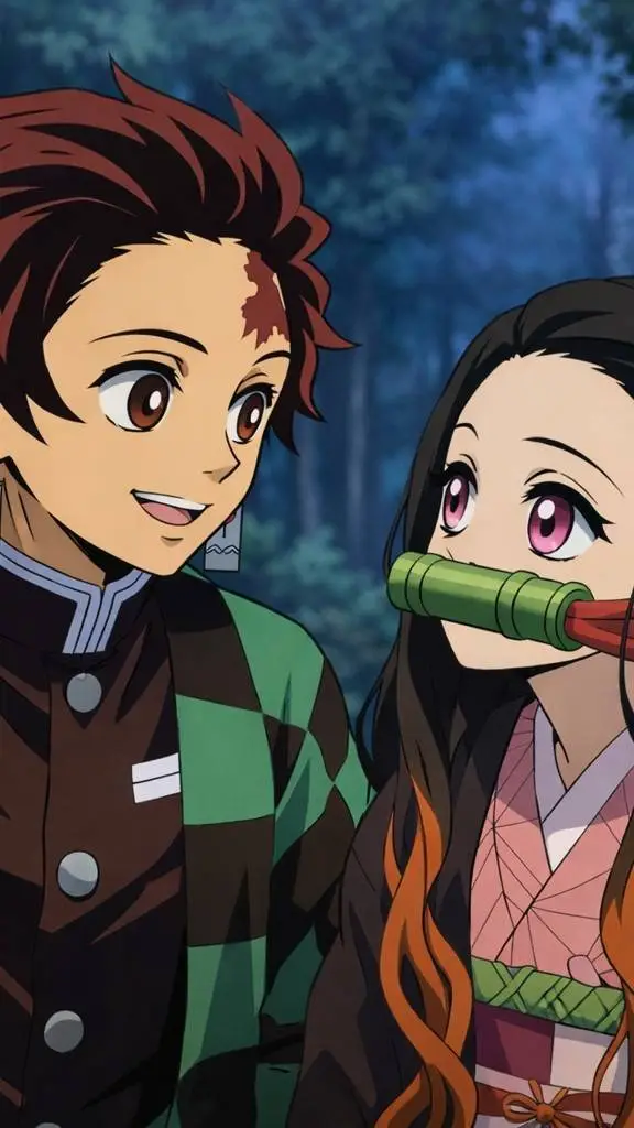 ai character: nezuko tanjiro background