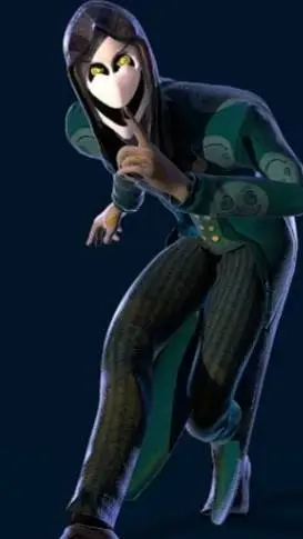 ai character: smilingXcorpHunter background