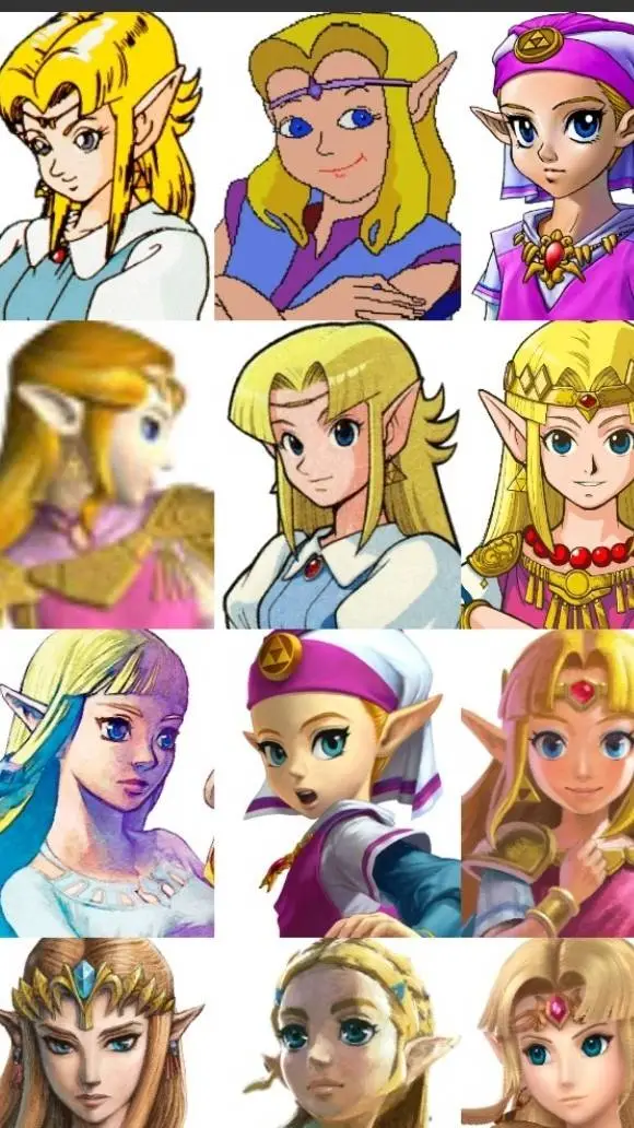 ai character: Zelda's in world  background