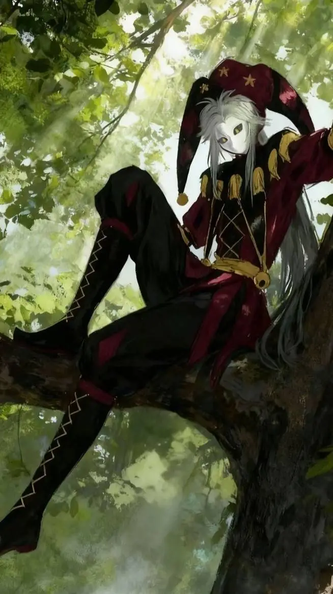 ai character: harlequin  background