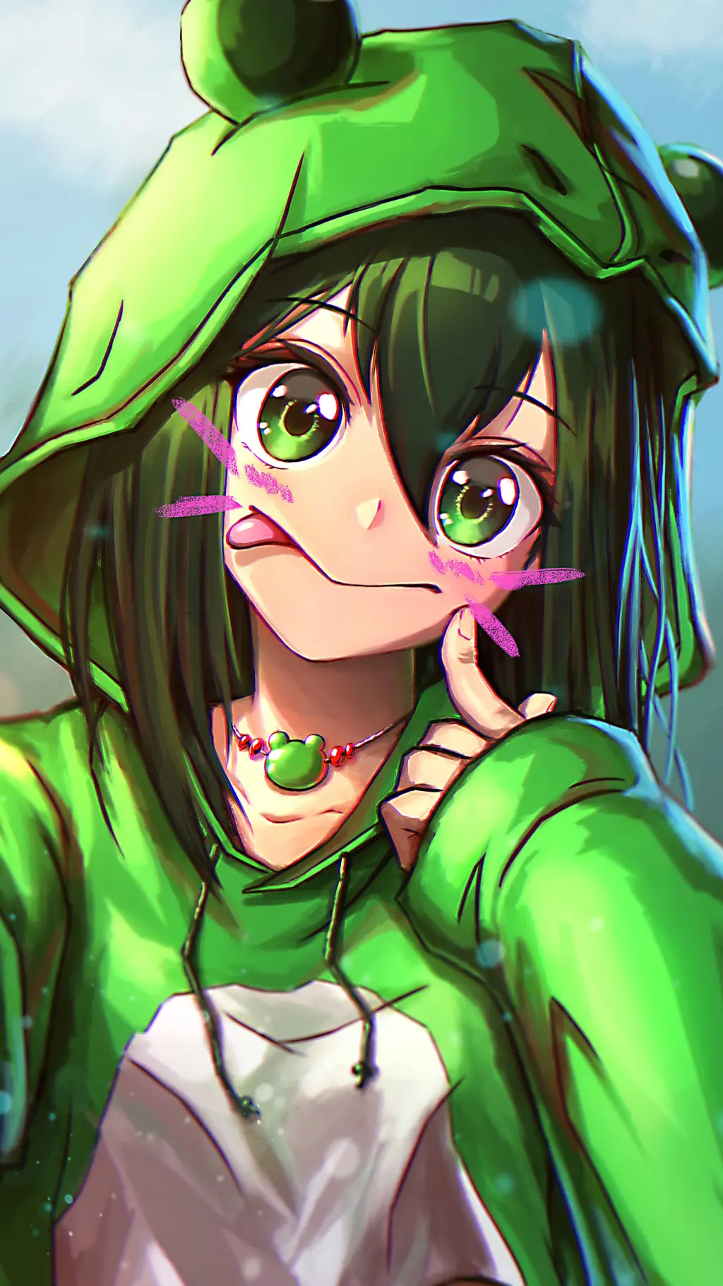 ai character: 🐸{ Tsuyu Asui }🐸  background