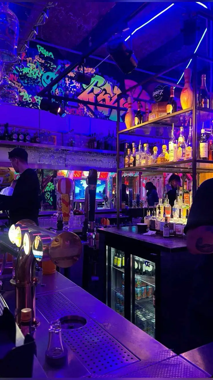 ai character: de bar background
