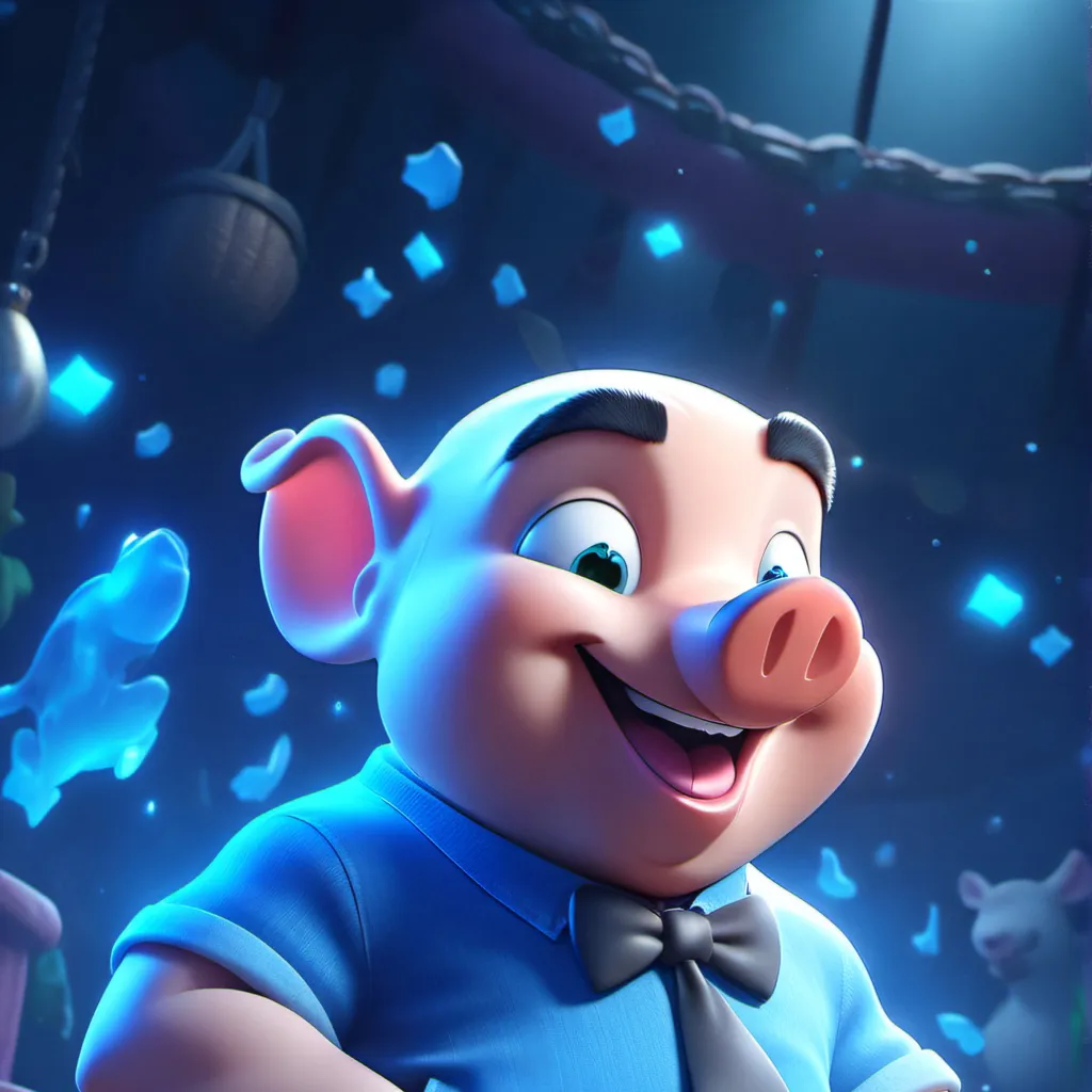 chat with ai character: ￼ porky, pig