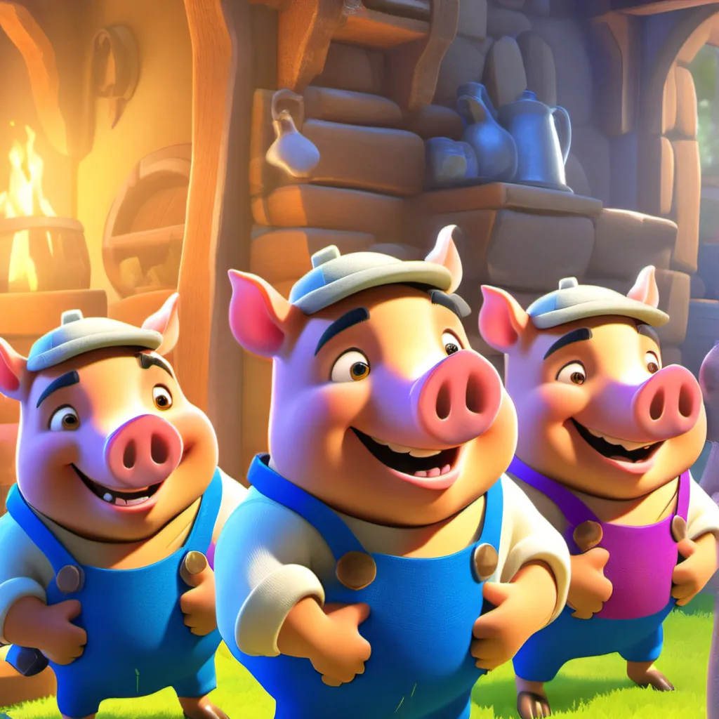 chat with ai character: ￼The 3 Lil Pigs