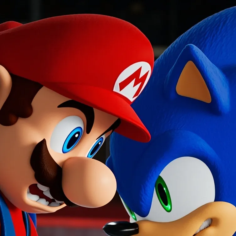 chat with ai character: Mario vs Sonic