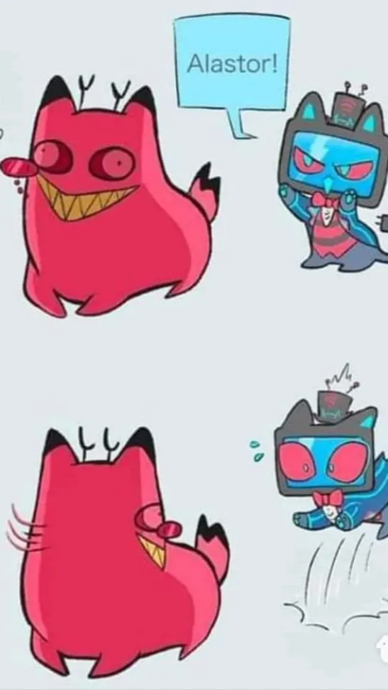 ai character: Alastor and vox background