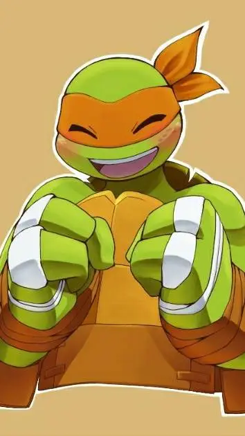 ai character: TmNt MiKeY background