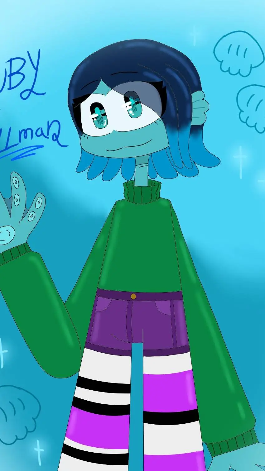 ai character: Ruby Gillman background