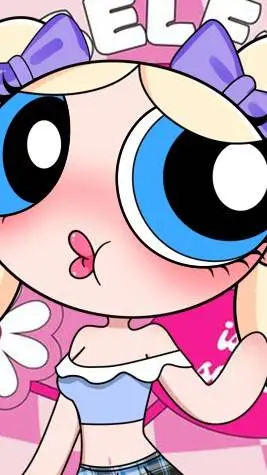 ai character: grown up bubbles background