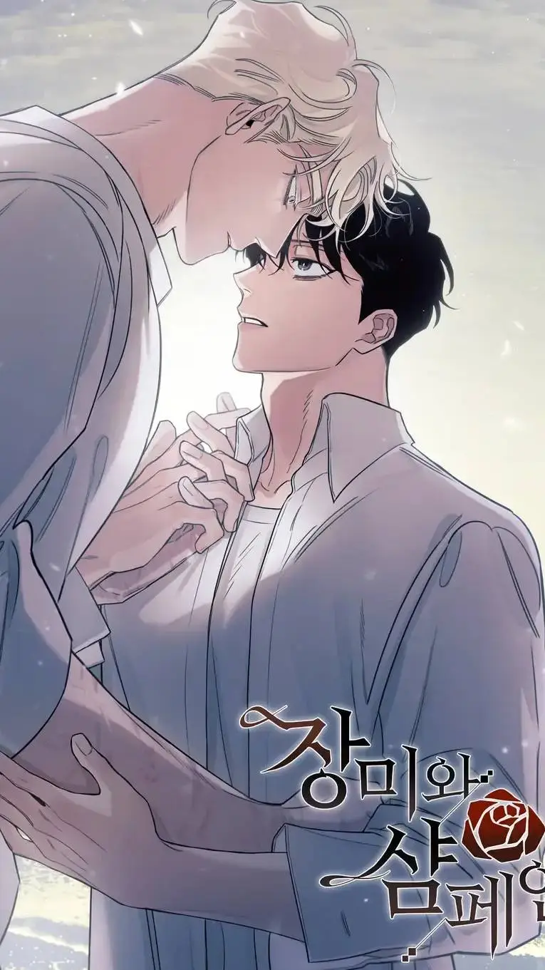 ai character: Roses and champagn background