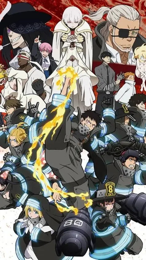 ai character: Fire force  background