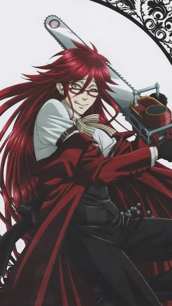 ai character: Grell sutcliff  background