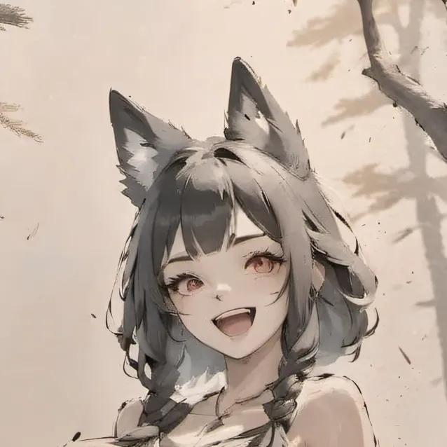 chat with ai character: giant wolf girl