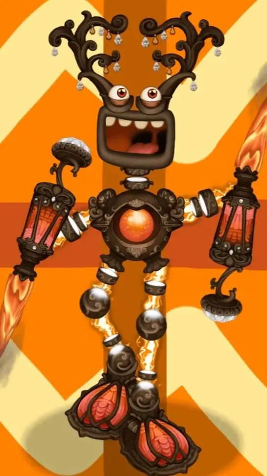 ai character: Refúgio de fogo background