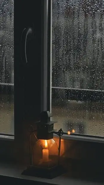 ai character: MHA rainy night background