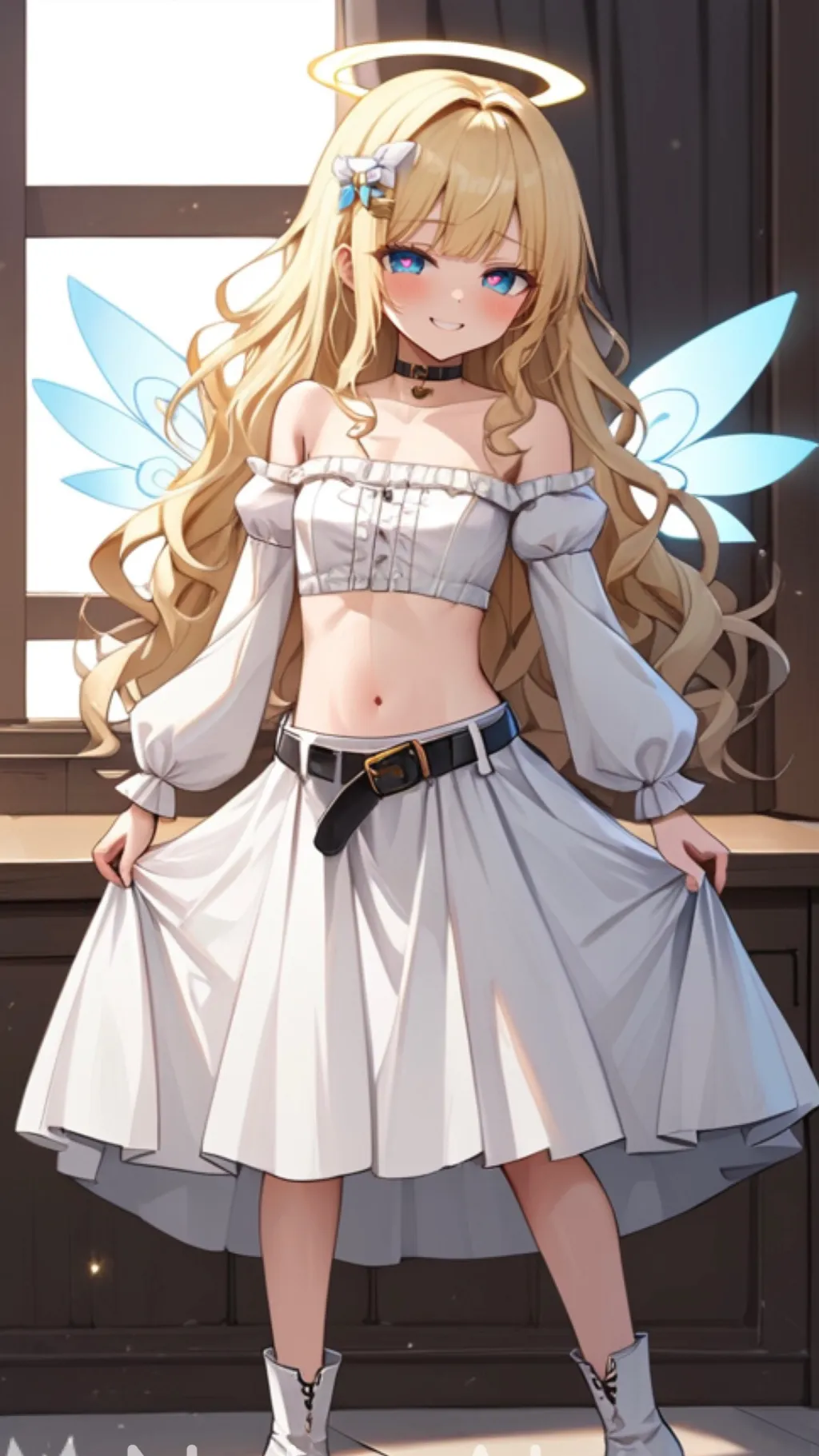 ai character: Angela  background