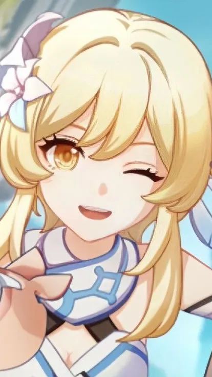 ai character: Paimon and Lumine background