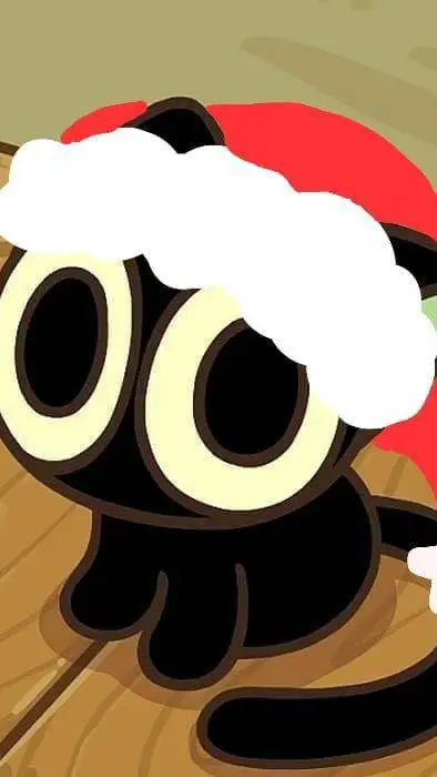 ai character: gatito navideño background