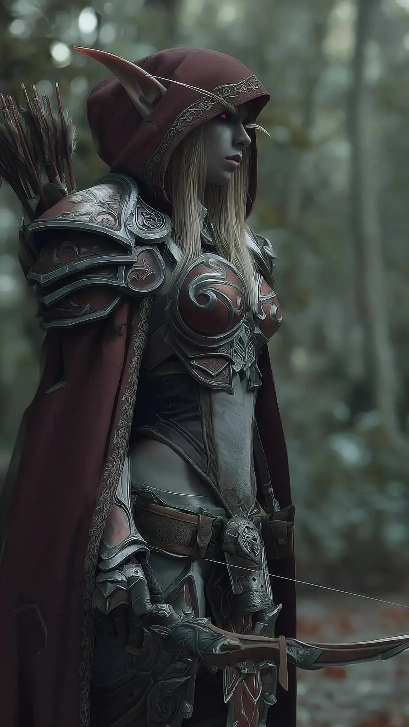 ai character: Demonic Elf Ghost background