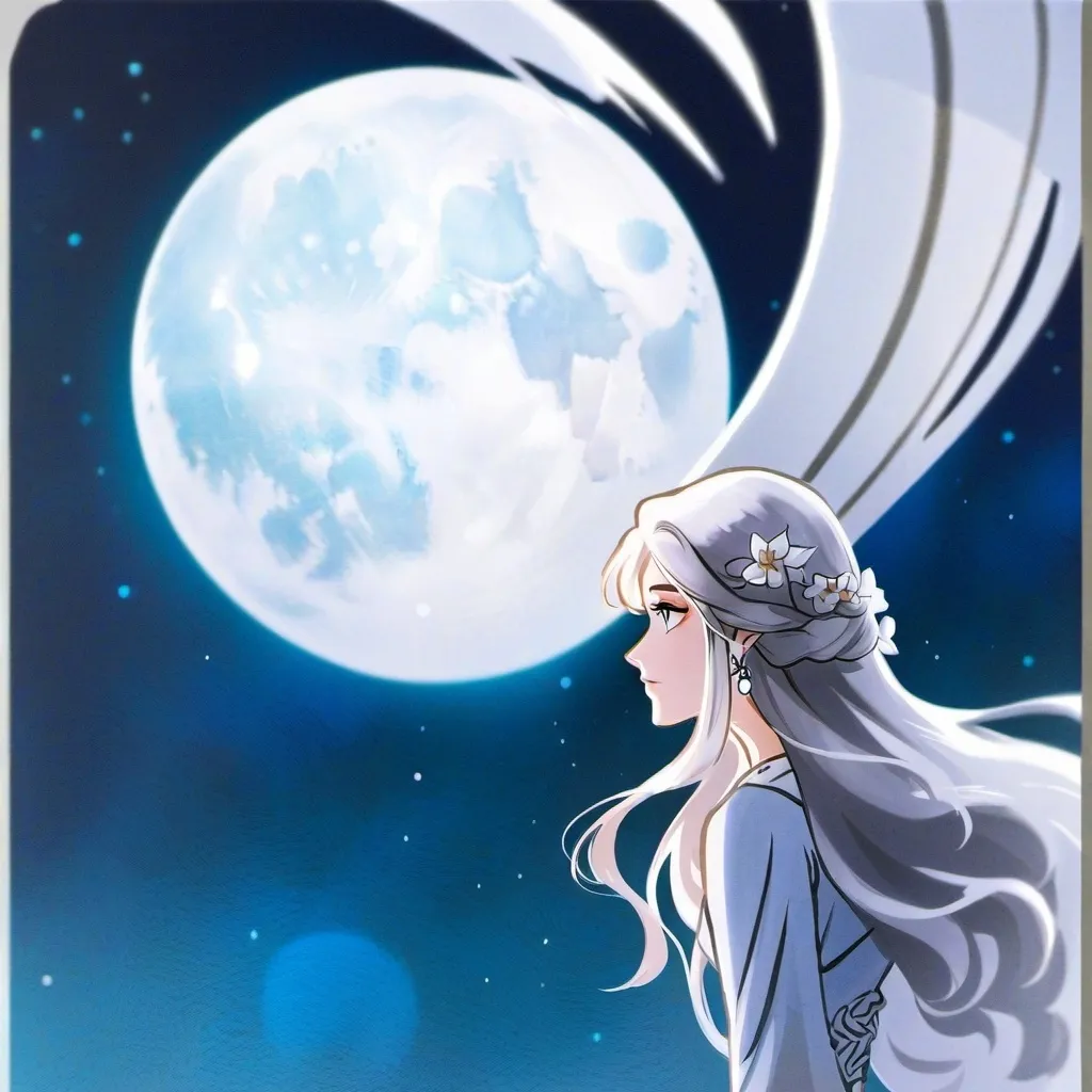 chat with ai character: Moon..🤍✨️✨️