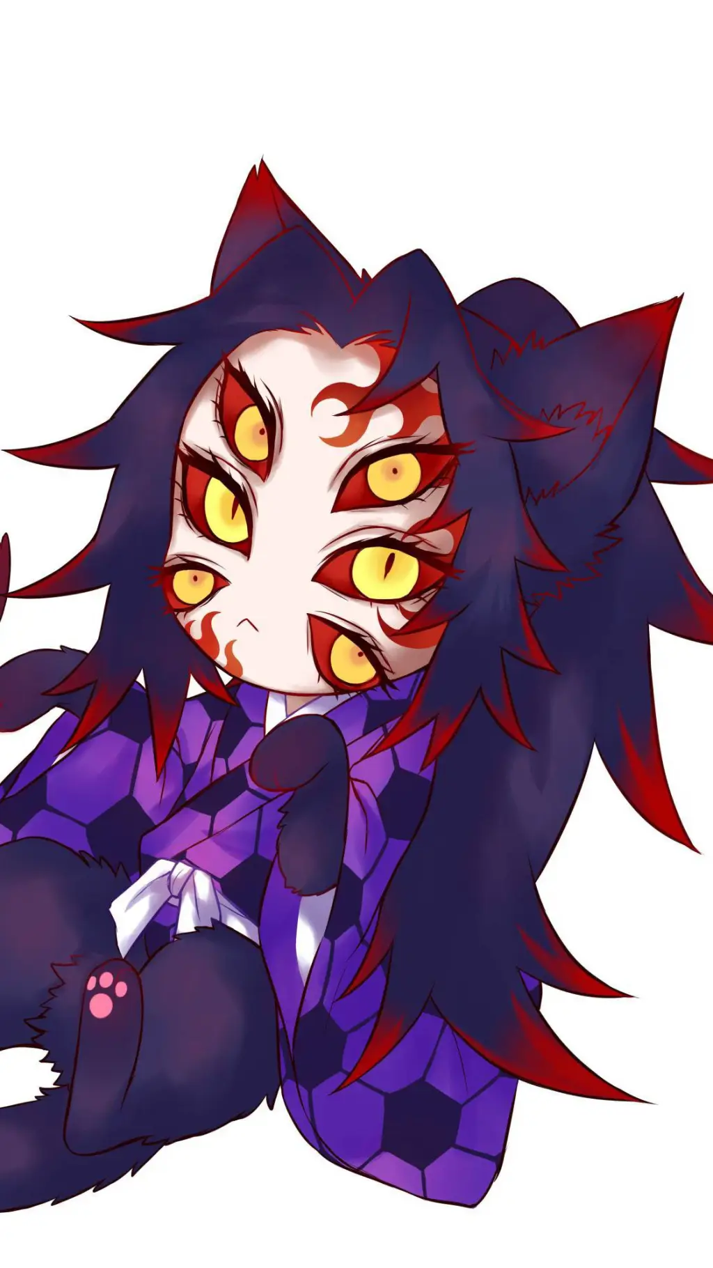 ai character: Kitten kokushibo  background