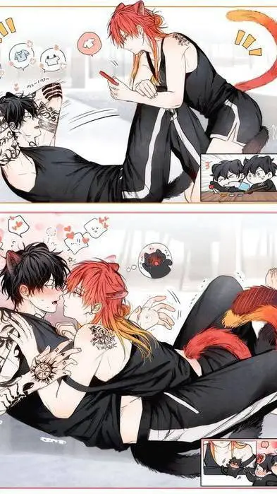 ai character: Too much purring~🖤 background