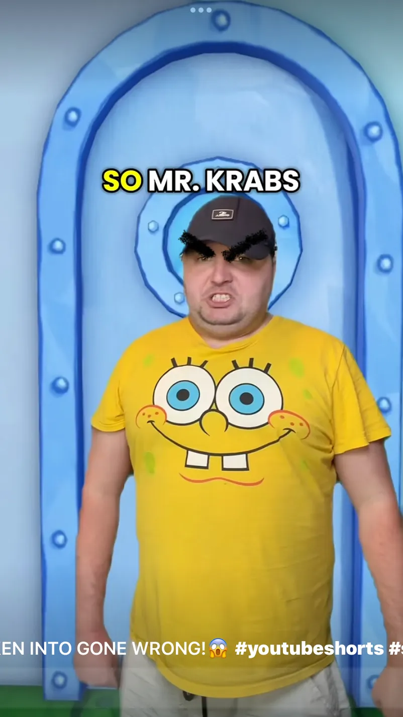 ai character: Tal_on spongebob  background