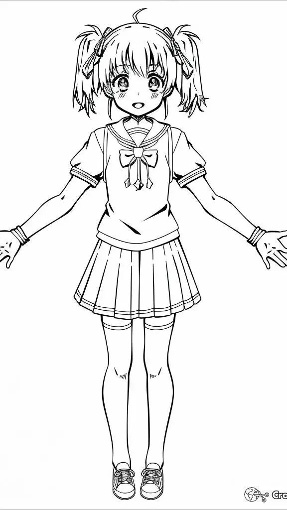 ai character: Anime Girl  background