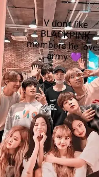 ai character: BTS x BLACKPINK  background