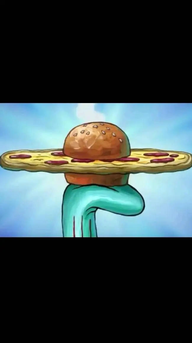 ai character: Pizzaburger!  background