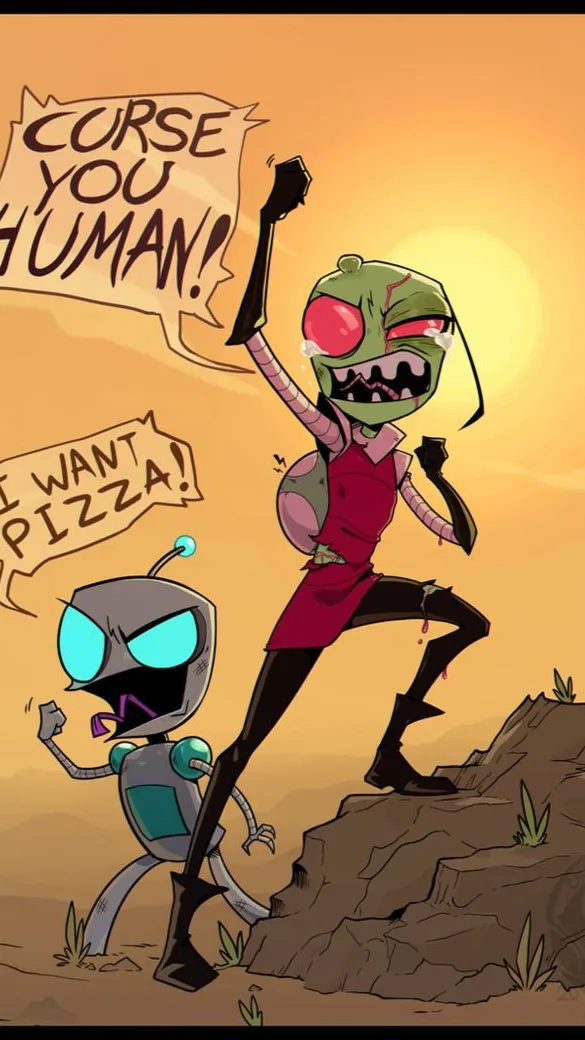 ai character: Zim and gir background