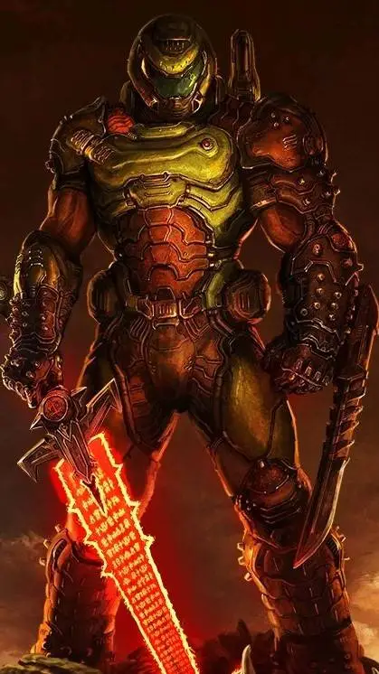 ai character: you vs doom slayer background
