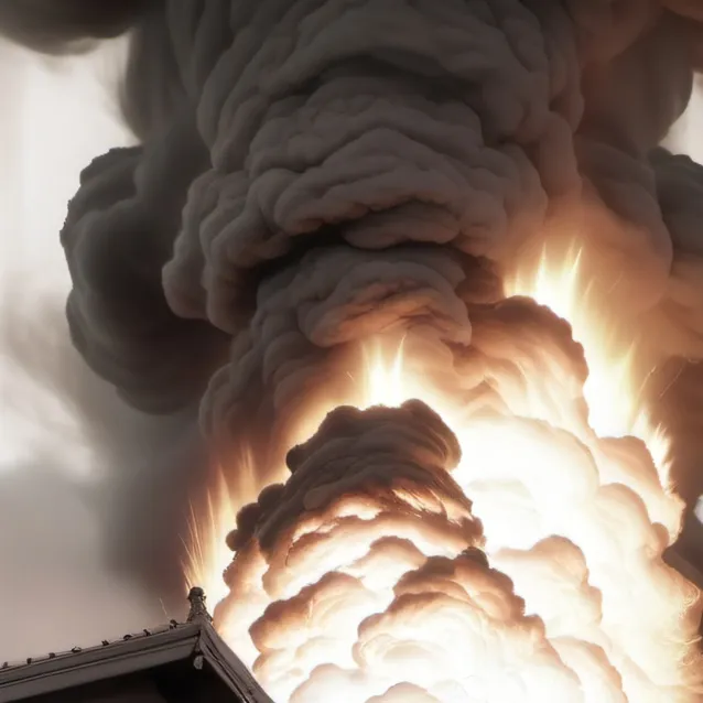 chat with ai character: Burning house 